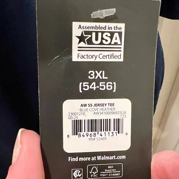 New with tags Men’s athletic T-shirt. Size is 3X. Color is heather blue. - Picture 4 of 5